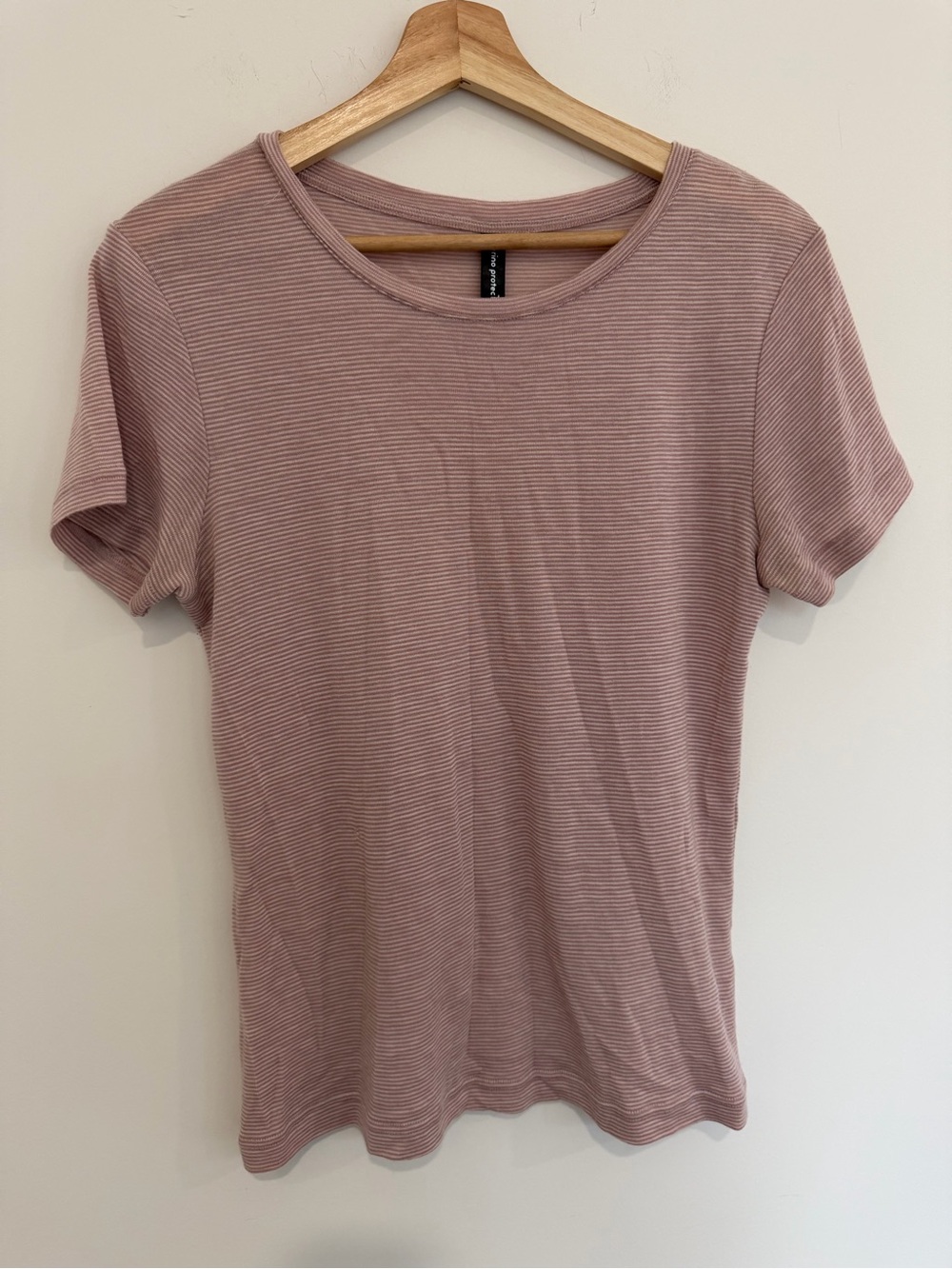 Classic Crew Short Sleeve Tee — Dusty Rose 100% merino wool short sleeve top